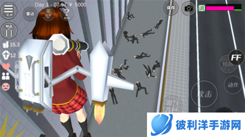 樱花校园模拟器如何获得火箭筒8