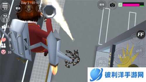 樱花校园模拟器如何获得火箭筒7
